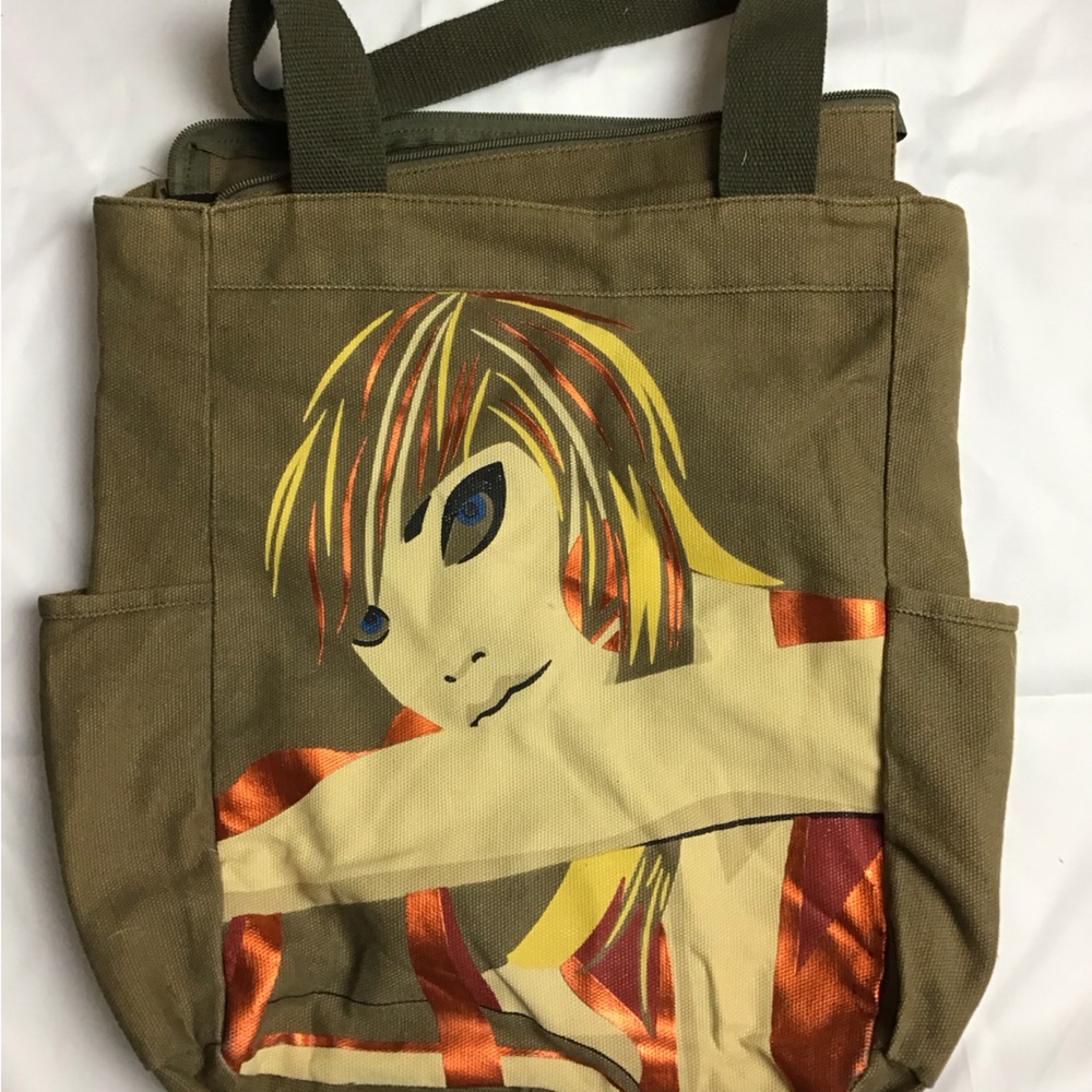 Vintage 90s Custo Barcelona Canvas Graphic Tote Bag